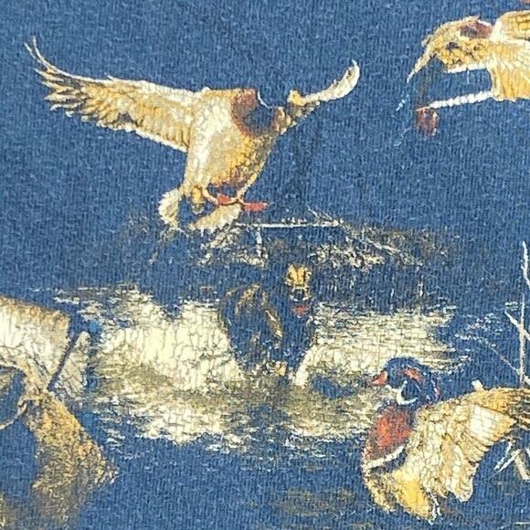 North River Shirt Mens Extra Large Blue Duck Hunting All Around Long Sleeve Dog - Picture 3 of 10